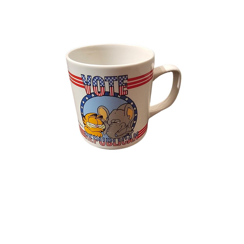 Vintage Garfield Vote Republican Enesco Mug‎